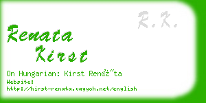 renata kirst business card